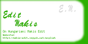 edit makis business card